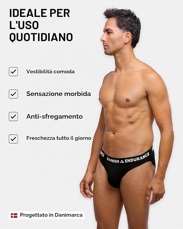 Slip Uomo in bambù, Mutande Uomo Ultra Morbide e Traspiranti, Slip Comodi Senza Etichetta, 6 Paia