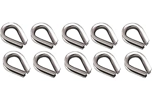MarineNow Stainless Steel 316 Rope Thimble Marine Grade 5/16", 3/8", 1/2", 5/8", 3/4", 7/8", and 1" Choose 1, 2, 5 or 10 Pack