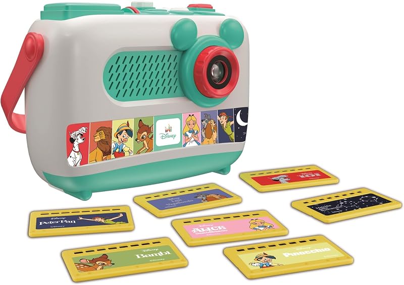 - Disney Plus Storytelling Projector - Brinquedo musical interativo para crianças, inclui 7 histórias projetadas, melodias de sono e alavanca de transporte - 55668