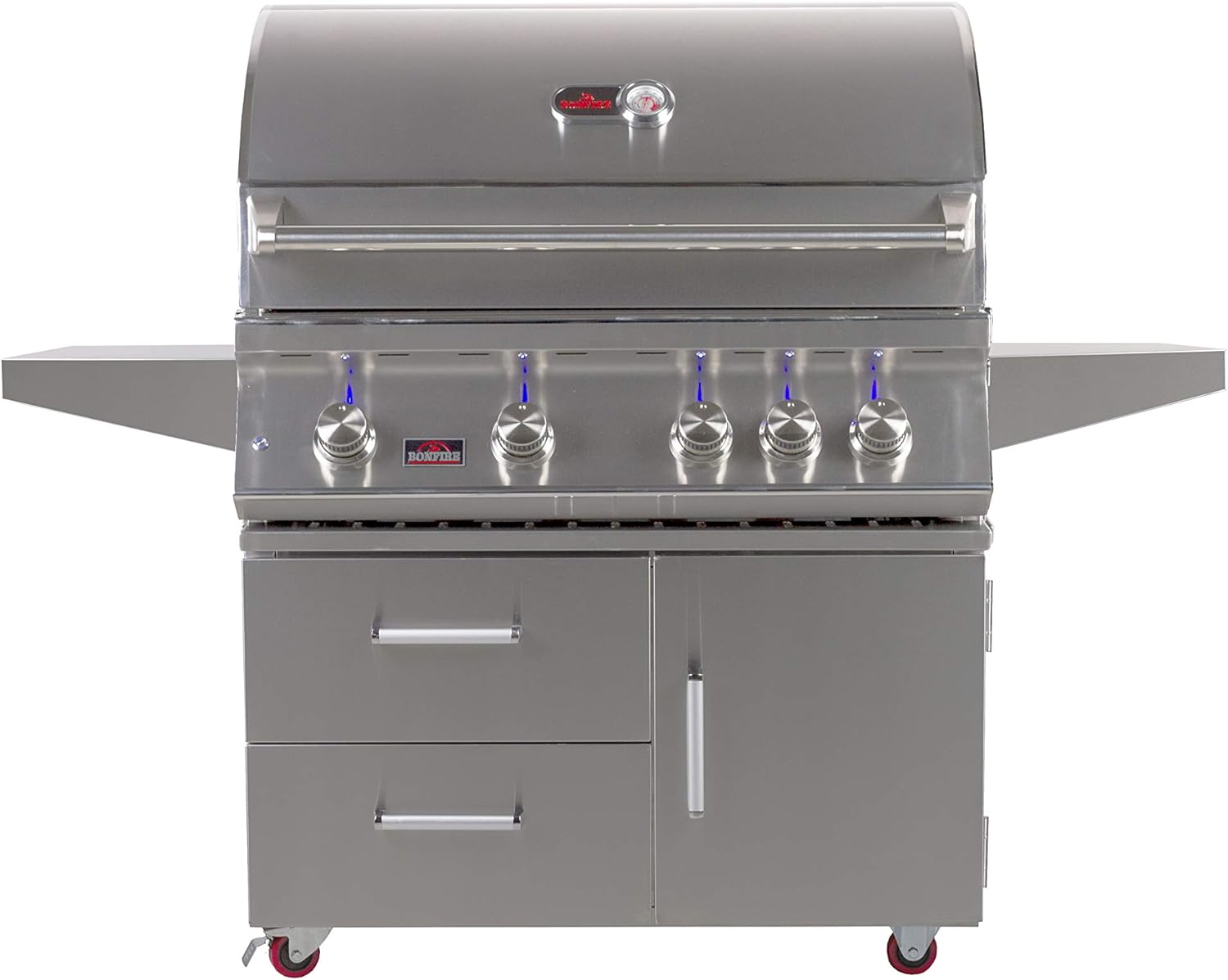 Review Bonfire 34inch4 burners propane gas grill with double drawers