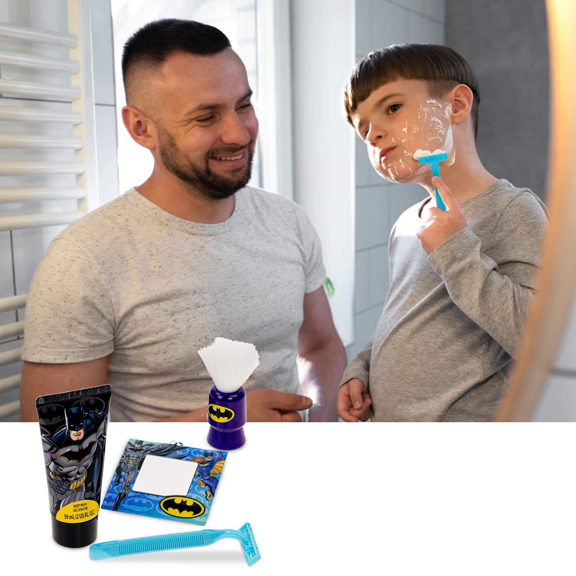 Batman Shaving and Grooming Pretend Play Kit Safe for Kids by Townley Girl