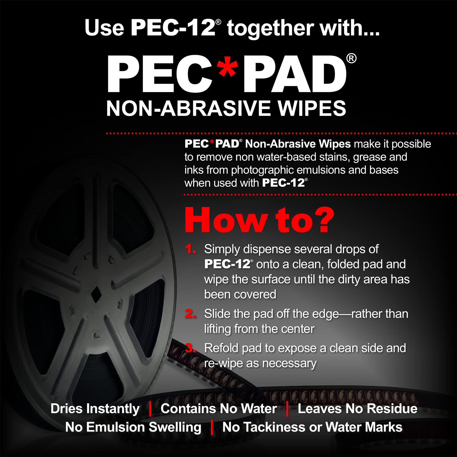 PEC-12 Photographic Emulsion Cleaner - Fluid for Removal of Non-Water Based Stain, Grease & Ink from Emulsions and Bases - Photographers Choice for Cleaning 35mm Film, Photo Negative, B&W Slide with Dropper Tip