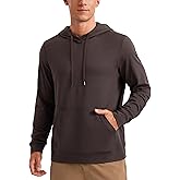 CRZ YOGA Cloud Jersey Pullover Hoodies for Men - Casual Workout Long Sleeve Basic Hooded Sweatshirts with Pocket