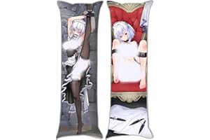BGHEWRT Dakimakura Anime Original Hugging Body Pillow Case, 19""x59"" Throw Pillow Cover, Double-Sided Print Bedding Decorative Pillowcase (C), FA08K