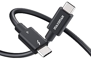 Thunderbolt 4 Cable, Intel Certified, Maxonar Thunderbolt 4 Cable 40Gbps with 8K Display and 100W Charging Compatible with Th