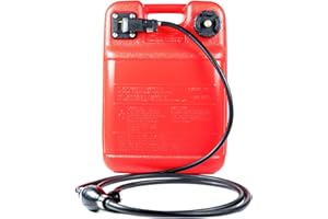 PumuHo Portable Outboard Boat Fuel Tank 6 Gallon/24L for Yamaha Mercury Marine Boat Engine Include 3/8" Gas Hose Pump
