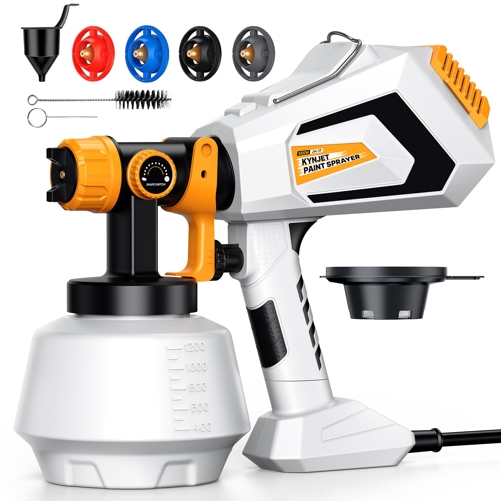 Fence Paint Sprayer Spray Gun - 650W/1200ml HVLP Electric for Home ...