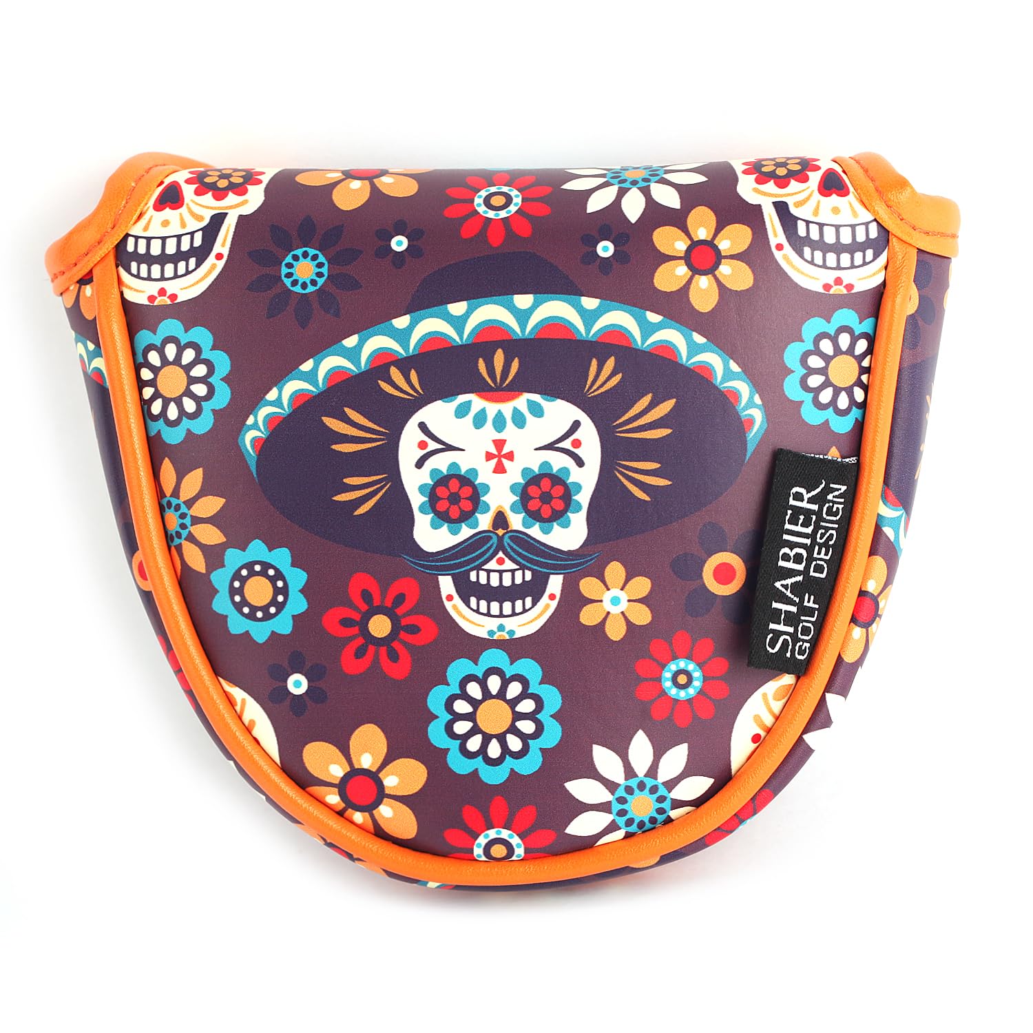 SHABIER Golf Putter Cover Golf Mallet Headcover for Golf Putter Head Cover (Sugar Skull)