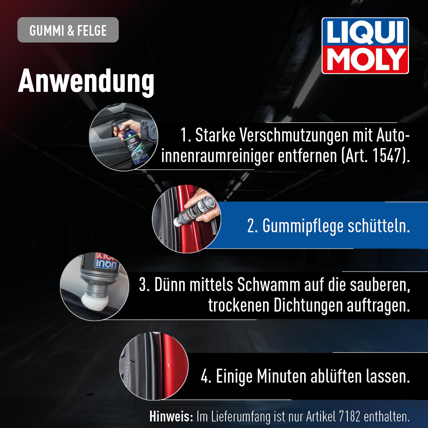 Liqui Moly Gummipflege, Art.-Nr. 7182 I 75 ml Winter Gummi Pflege-Stift als Festfrier-Schutz für Türgummis im Kfz-Bereich I Schutz, Pflege & Elastizität I Silikonfreie Autogummipflege 5