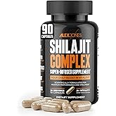 Alex Jones Naturals Maximum Vitality Shilajit Complex – Multi-Herb Formula with Sea Moss, Ashwagandha for Men & Black Seed Oil – Shilajit Wellness Support – 90 Count Capsules