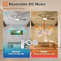 addlon Ceiling Fans with Lights, 42 Inch Low