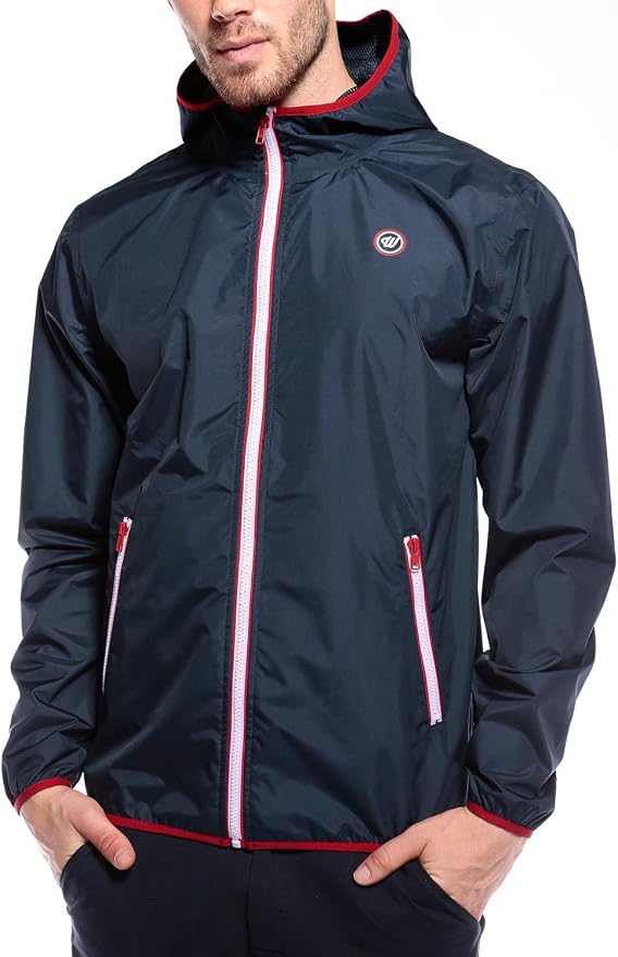 Herren Regenjacke Wasserdicht & Atmungsaktiv – Mit Kapuze, Leichter Packaway-Design, Für Outdoor-Aktivitäten