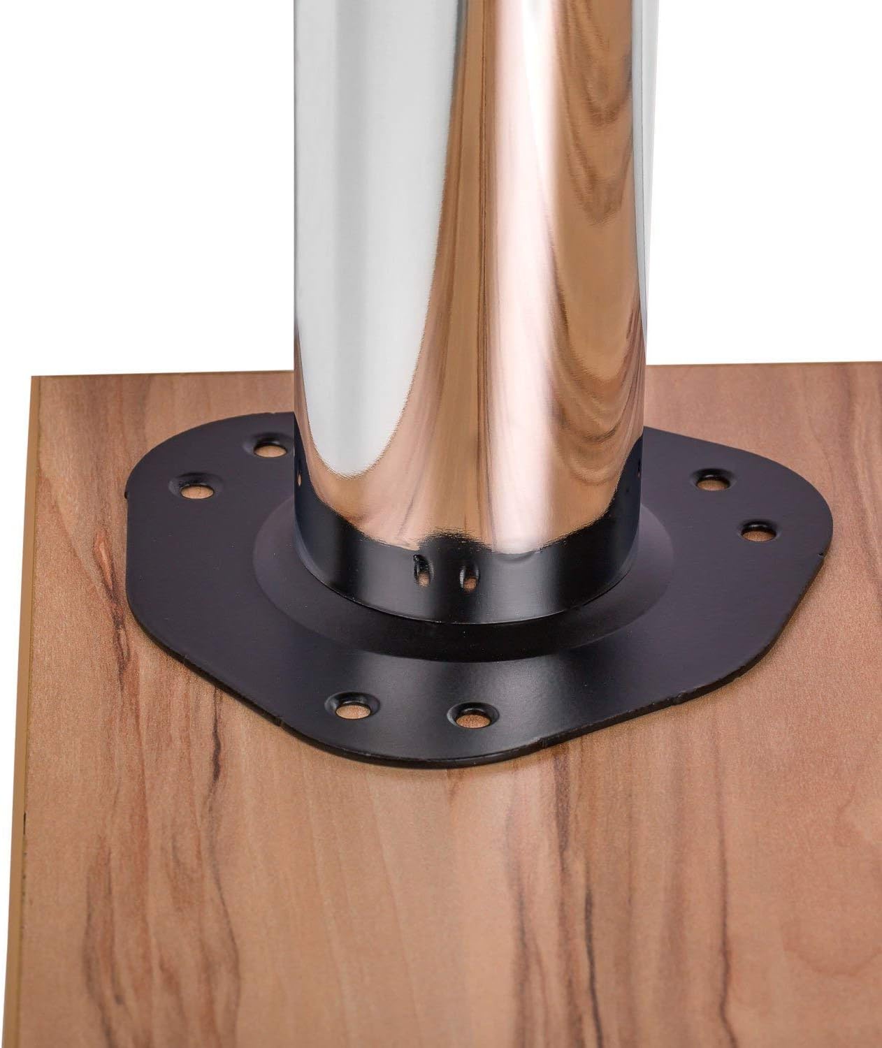 Ferretería Cromo pulido 4x GedoTec Cromo Pata de la mesa Pie de mesa