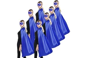 Kidsfere Superhero Capes and Masks for Teenagers Adults Men Women Team Building Dress Up Party Cape Halloween Costume 7 Pack