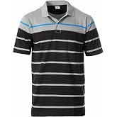 Gioberti Mens Double Striped Contrast Polo Shirt with Pocket - Yarn Dye