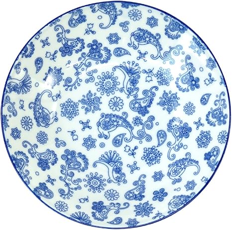 Amazon Com Minoru Touki Paisley Lightweight 22cm Plate Mino Ware F8 8 H2in 13 23oz Dinner Plates