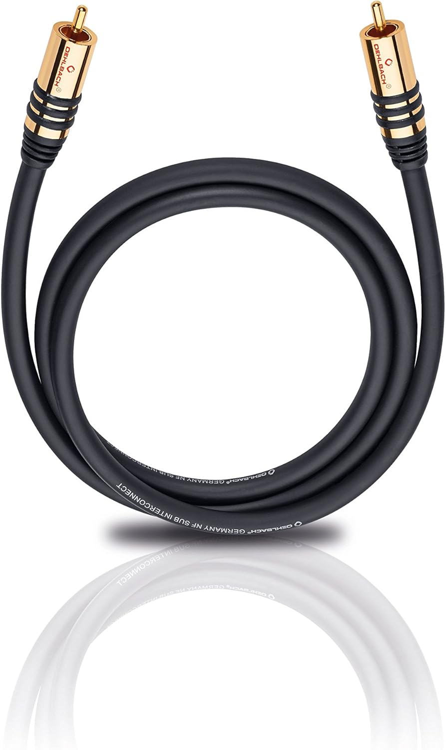 Oehlbach NF Sub Cinch SubwooferKabel Audiokabel rund OFC 10 Meter