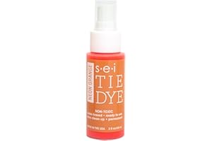 S·E·I S.E.I. Neon Orange Tie Dye Spray Bottle: 2oz. Non Toxic Fabric Dye Spray, DIY Permanent Clothing Dye, Ready to Use Tie Dye Supplies