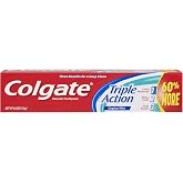 Colgate Triple Action Toothpaste, Mint - 4 ounce (Pack of 6)