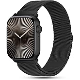 MUIPIK Metal Stainless Steel Magnetic Milanese Loop Compatible with Apple Watch Band 46mm 42mm 44mm 45mm 49mm 38mm 40mm 41mm men & women,Mesh strap for iWatch Series 11 10 9 8 7 6 5 4 SE 3 2 1 Ultra 3 2 1
