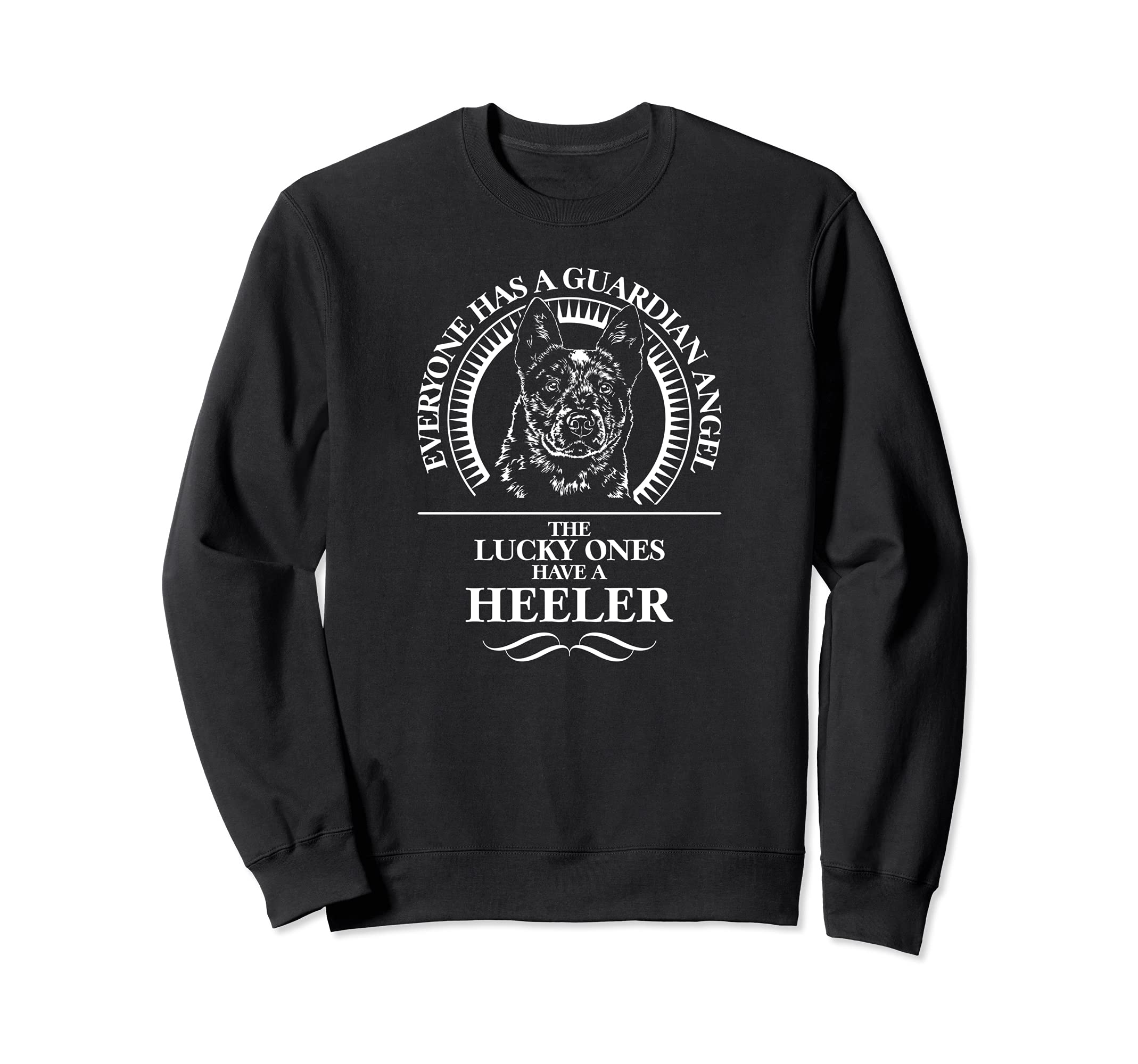 Proud Blue Heeler Guardian Angel dog mom dog saying Sweatshirt