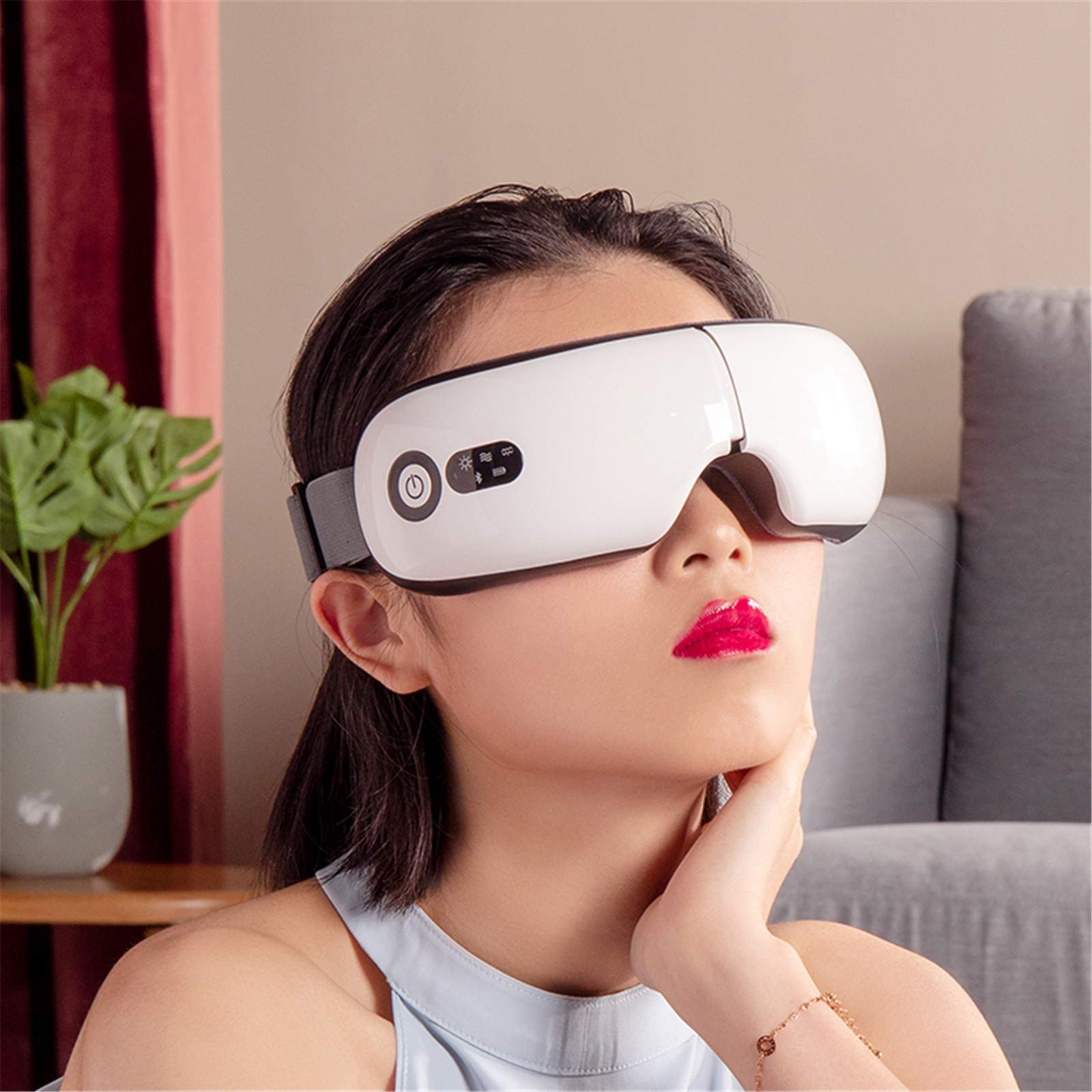 Eye Massager with Heat, Vibration and Air Compression Pressure Music 180° Foldable Massage,Migraine 