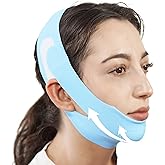 V Line Lifting Mask Chin Strap for Sleeping, Chin Strap, V Line Mask, Face Lifting Strap, Jawline Shaper, Jaw Strap, Double Chin Reducer,Face Lift Tape & Snoring Solution (Blue)