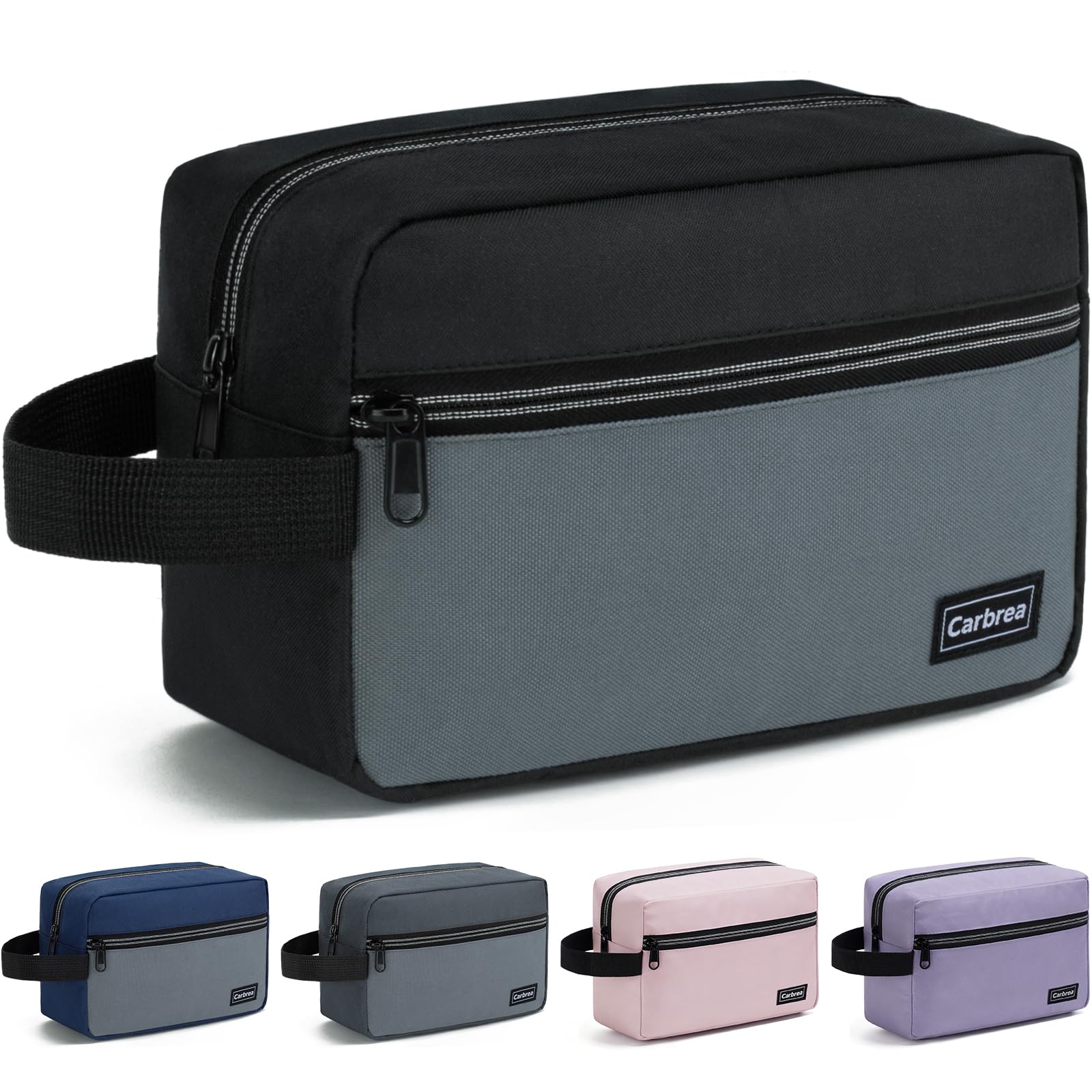 Carbrea Travel Toiletry Bag - Small Tavel Bag for Toiletries, Cosmetics, Accessories, Gifts - Black