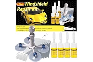 CLAMPER Windshield Crack Repair Kit, Windshield Repair Kit for Chips and Cracks, 4 Pcs Car Glass Repair Kit, Cracks Gone Glass Repair Kit Automotive Quick Fix for Chips, Cracks, Star-Shaped