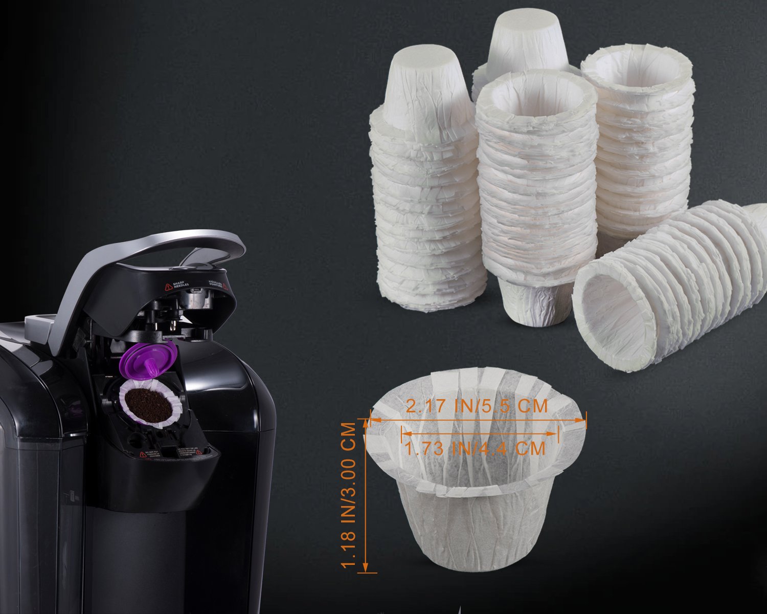 Disposable Coffee Filters 360 Counts Coffee Filter Paper for Keurig Brewers Single Serve 1.0 and 2.1 Use with All Brands K Cup Filter (1)