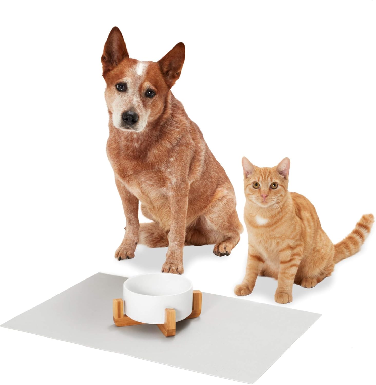 PiuPet® Pet Food Mat I 60x40cm I Waterproof mat I BPA-free I Silicone Mat I Cat Food Mat I Dog Feeding Mat I Pet Feeding Mat I cat bowl mat I Feeding Mats for Dogs