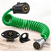 LATCH.IT 7 Pin to 6 Pin Trailer Adapter V2.0 | Weatherproof 7 pins to 6 pin Trailer Cable | Wire Stretches up to 8-feet! | 6 Pins to 7 Pin Trailer Adapter | Perfect Solution for Your Towing Rig