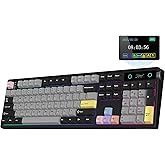 EPOMAKER TH108 PRO Full Size Mechanical Keyboard with Screen & Knob, Wireless Gaming Keyboard with 10000mAh, Creamy Gasket, Hot Swap, Custom Driver, RGB Backlight (Black, Creamy Jade)