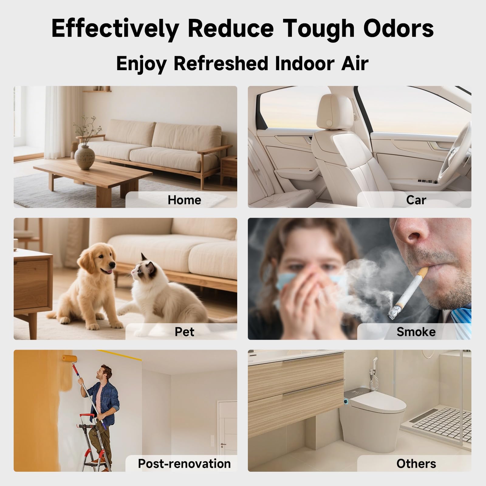 120,000mg/h Ozone Generator, High-Capacity Ozone Odor Eliminator with Negative Ion, Ozone Machine Odor Removal for Car, Home, Pets, Smoke, Commercial/Industrial Use - Covers Up to 6,000 Sq.Ft