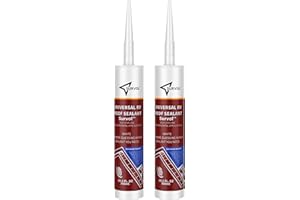 SURVOL RV Roof Sealant, Self-Leveling Lap Sealant - White, 2-Pack, Window, Skylight & Camper Repair, Vertical Surface Caulking