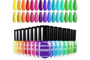 Morovan 15 Bright Color 0.27oz Air Quick Dry Nail Polish Gift Set for Women