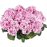 CISDUEO 4 Pcs Artificial Geranium Flowers for Outdoors Silk Geraniums Flowers Outdoor Purple Pink Faux Geraniums for Planters Outdoor Decor Indoor Garden Patio Grave Cemetary Table Centerpiece