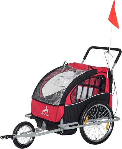 aosom double bike trailer