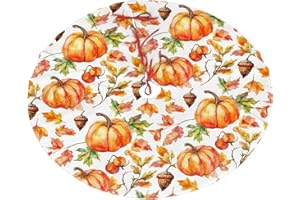 Mount Hour Christmas Tree Skirt, Fall Sunflowers Pumpkins Butterfly Maple Leaf Thanksgiving Xmas Large Tree Mat, New Year Fes