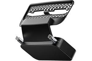 Fasgear Rear USB Hub Docking Station Compatible for Tesla Model Y 2024, Model 3/Y (2021 2022 2023), 80cm 27W Fast Charging 2 Pack Retractable Type C Cables with Rear AC Vent Outlet Cover