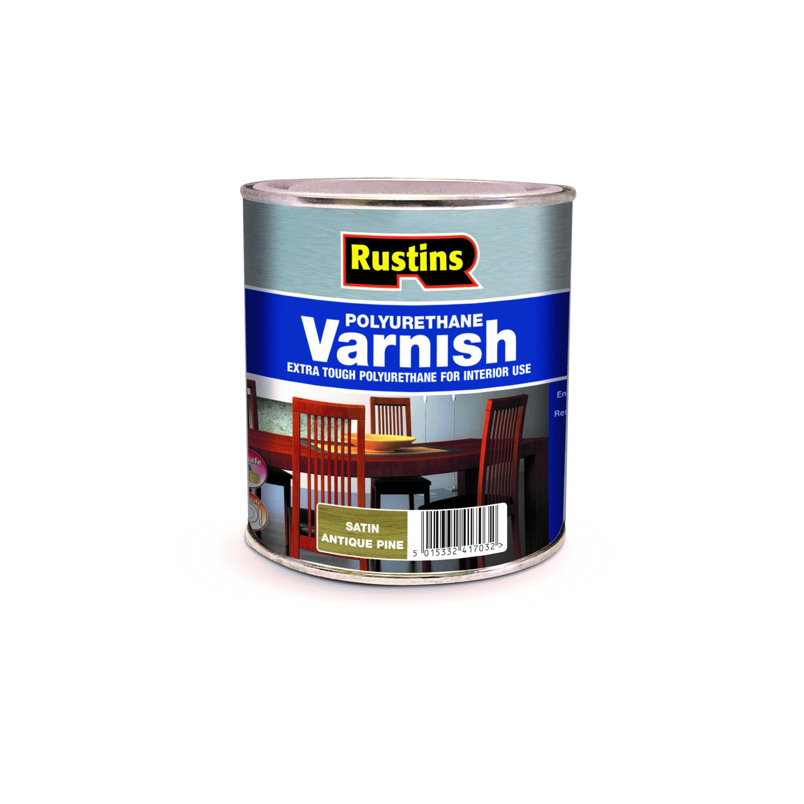 Rustins POSA500 Polyurethane Varnish Antique Pine Satin 500 ml
