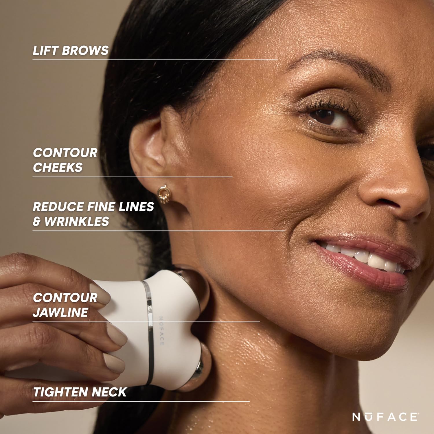 NuFACE TRINITY+ Effective Lip & Eye Attachment for Microcurrent Facial Device - FDA Cleared At Home Eye Lift & Smile Lines Treatment to Tighten & Tone Hard-to-Reach Areas Around Mouth and Eyes