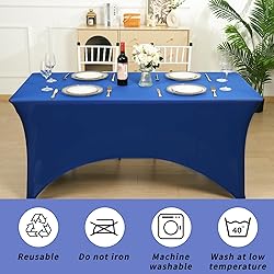 Fixwal 3 Pack Royal Blue Table Cloths Rectangle