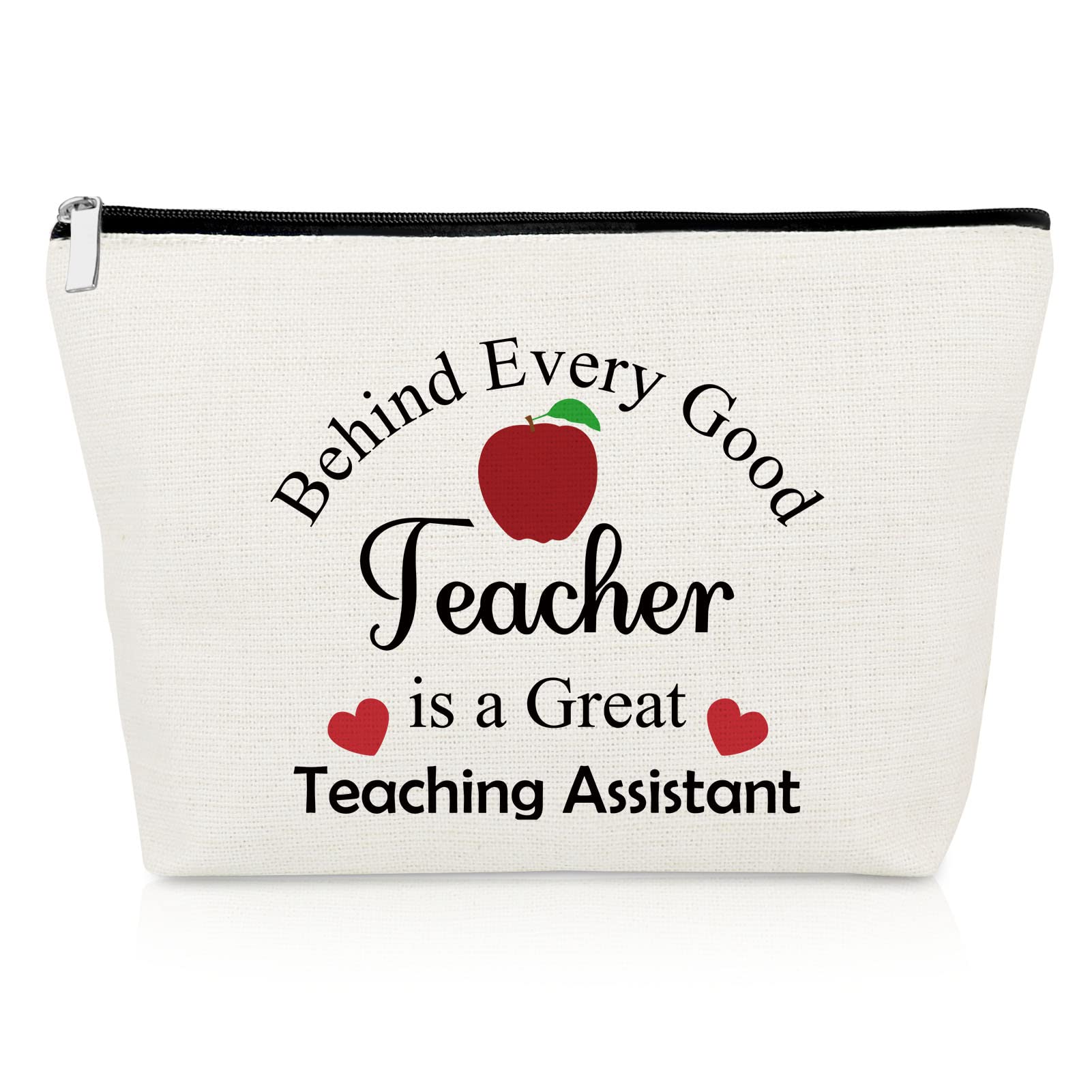 Teacher Assistant Gifts for Women Makeup Bag Ta Gifts Thank You Teacher Assistant Gifts Appreciation Gift for Teacher Friend Cosmetic Pouch Retirement Teachers Day Graduation Gifts for para Teacher
