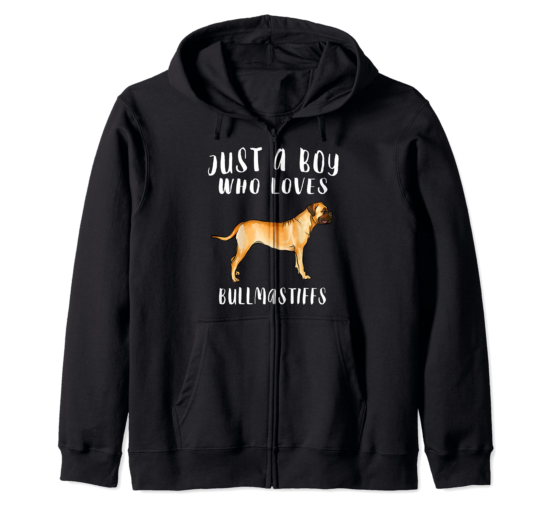 Im Just A Boy Who Loves Bullmastiffs Dog Lover Zip Hoodie