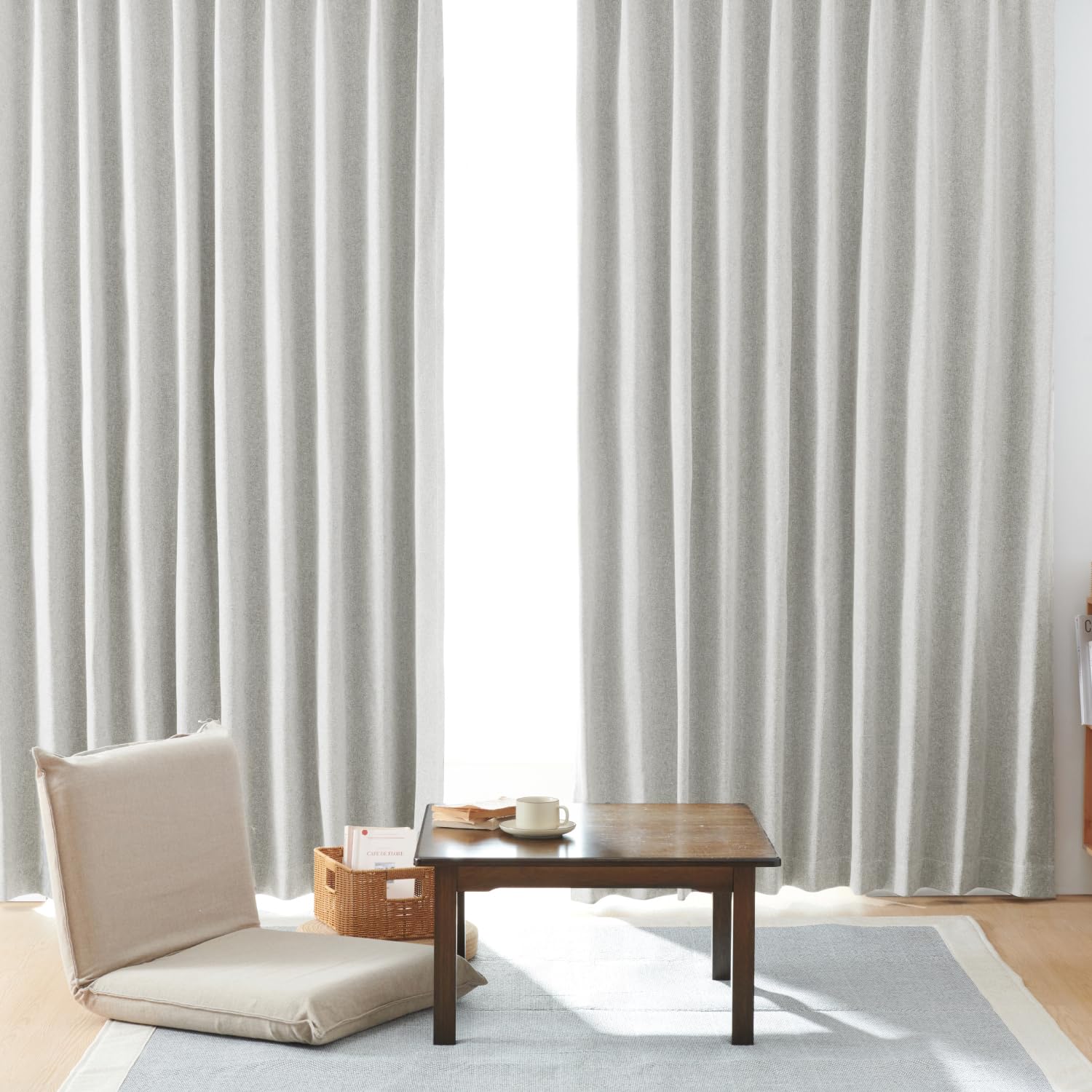 クモリ(Kumori) カーテン 4枚セット 遮光率100% 完全遮光カーテン すぐ使える カー...