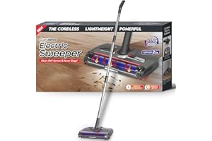 WarmWink Swivel Cordless Sweeper,Floor Cordless Sweeper, Cordless Electric Sweeper Rechargeable Cordless Sweeper, 360 Directi