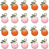 LOTIKOU 20PCS Alloy Cartoon Enamel Dangle Pendant Charms - Imitation Fruit Ornaments for Jewelry Making Accessories