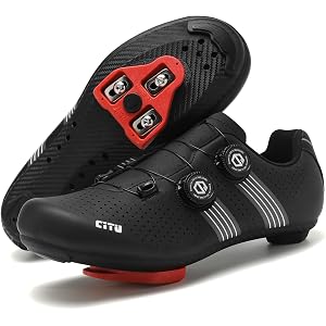 DUNPAI Wide Cycling Shoes Indoor Outdoor Road Bike Shoes for Men Women