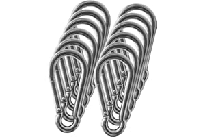 ZEIKIWE 12Pack 5.5 Inch 12MM 1/2” Spring Snap Hook Carabiner Clips, Heavy Duty Large Chain Link Clip Hooks for Swing, Hammock, Gym, Outdoor – Carabiner Clips Heavy Duty for Boating, Fitness, Camping